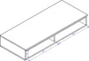 A technical drawing of a wall-mounted desk with dimensions indicated. Produktbild-Vorschau