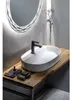 Isvea INFINITY OVAL wastafel, opzetmodel, 60x40 cm, wit Productafbeelding-voorbeeld 3