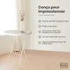 IvoQ Lot de 2 Mange-debout Blancs – Inclus 2 Housses Voir les images du produit 3