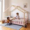 Kinderbett ’Treviolo‘ in Haus-Optik mit Rausfallschutz Produktbild-Vorschau 4