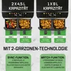 Comparison of two air fryer configurations with different capacities and features. Produktbild-Vorschau