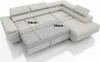 Couchgarnitur ELON Stoff Taupe mit Schlaffunktion Ottomane Produktbild-Vorschau 5