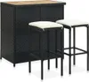 vidaXL 3-tlg. Bar-Set Poly Rattan Schwarz Produktbild-Vorschau 8