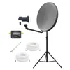 ARLI 60 cm SAT Anlage grau mit Single LNB Stativ Satfinder Produktbild-Vorschau 1