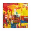 DEQORI Hybrid Leinwand Bild 50x50 cm 'Feuerwerk der Farben' Produktbild-Vorschau 2