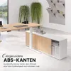 bümö office Lowboard mit Schiebetür - Nachbildung: Weiß Produktbild-Vorschau 3