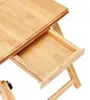 CASARIA® Laptoptisch Bambus Höhenverstellbar mit Schublade Produktbild-Vorschau 4