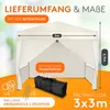 Kronenburg Faltpavillon 3x3m - Wasserfest, UV-Schutz 50+, 4 Produktbild-Vorschau 2