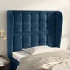 vidaXL Kopfteil mit Ohren Dunkelblau 103x23x118/128 cm Samt Produktbild-Vorschau 2