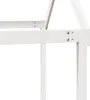Close-up view of the white wooden frame of a child's bed, showing the joinery and screws. Náhľad obrázku produktu