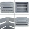 A collage of four images showing a wooden crate from different angles. Produktbild-Vorschau