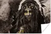 MuchoWow® Poster Frau - Indianerkleid - Gold 60x40 cm - Produktbild-Vorschau 1