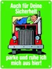 Ruhezeit für LKW-Fahrer Comic Metallschild in 15x20 cm in Produktbild-Vorschau 1