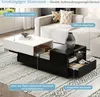 Merax Table basse 100x50x38cm avec 2 tiroirs, table Voir les images du produit 6