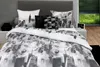 HnL Flanell Bettwäsche New York Grau Night Sky 135x200 cm + Produktbild-Vorschau 1