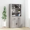 vidaXL Nástěnná skříňka Grey Sonoma 80x33x80 cm Dřevěný Náhled obrázku produktu 6
