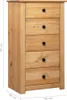 vidaXL Credenza 46x40x89 cm in legno di pino Panama Anteprima dell’immagine prodotto 7