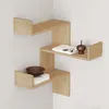 DECORTIE Luksa Eckwandregal Modernes Bücherregal Eiche 60 x Produktbild-Vorschau 2