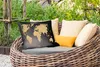 MuchoWow® Outdoor Kissen - Weltkarte - Braun - Pflanzen - Produktbild-Vorschau 3