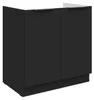Küchen Spülenunterschrank 80 cm SIENA Schwarz Küche Produktbild-Vorschau 1