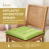 Lavea® Sitzkissen 40x40 cm - 8er Set,  mit Stoffbändern – Produktbild-Vorschau 8