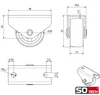 SOTECH Unterbaurolle PASSAU Ø 30 mm – Bodenmontage (8 Produktbild-Vorschau 6