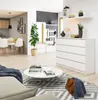 Kommode weiß 140cm breit mit 8 Schubladen, Schlafzimmer und Produktbild-Vorschau 6