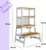 Lernturm PLAY aus Kiefernholz, 93x56x49 cm, weiß/naturbraun Produktbild-Vorschau 10