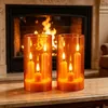 Da by 2 Stück 3-Kern LED-Stabkerzen, Transparente Orange Produktbild-Vorschau 4