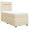 vidaXL Boxspringbett mit Matratze Creme 80x200 cm Stoff Produktbild-Vorschau 1