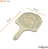 A wooden pizza peel with dimensions indicated by orange lines and text. Podgląd zdjęcia produktu