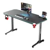 A gaming desk with a monitor, keyboard, mouse, headphones, and controllers. Produktbild-Vorschau