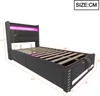 Merax lit hydraulique rembourré 90x200 cm pour enfants avec Voir les images du produit 7