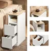 SoBuy Table de chevet avec tiroirs Blanc Meuble de Voir les images du produit 8