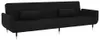 vidaXL Schlafsofa 2-Sitzer mit 2 Kissen Schwarz Samt Produktbild-Vorschau 1