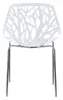 Makika Retro Stuhl Design-Stuhl - CALUNA 4er Set in Weiß Produktbild-Vorschau 6