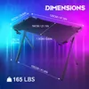 Herní stůl XMTECH černý s RGB LED, karbonová deska, 120cm Náhled obrázku produktu 2