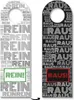 Türhänger aus Filz Rein oder raus mit Wortwolken Türhänger Produktbild-Vorschau 1