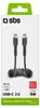 SBS USB-C zu USB-C Spiralkabel 50cm schwarz Produktbild-Vorschau 3