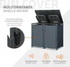 ML-Design 4-košový box na 4 koše, 240 l, 264x80x116,3 cm, Náhľad obrázku produktu 2