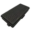 A black honeycomb-patterned air filter on a white background. Produktbild-Vorschau