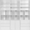 A white modular shelving unit with multiple compartments and drawers. Anteprima dell’immagine prodotto