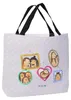 Mr. & Mrs. Panda Tote Bag Igel Familie - Grau Pastell - Produktbild-Vorschau 2