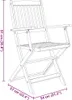 vidaXL 5-tlg. Garten-Essgruppe Klappbar Akazie Massivholz Produktbild-Vorschau 6