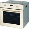A cream-colored electric built-in oven with brass-colored accents, shown from a three-quarter front view against a white background. Náhled obrázku produktu