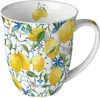 Tasse 10cm Porzellan mit Zitronen Motiv Gelb / Weiß Produktbild-Vorschau 1