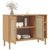vidaXL Sideboard SENJA Rattan-Optik Braun 112x40x80 cm Produktbild-Vorschau 4