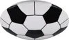 Flache LED Deckenleuchte Deckenschale Schwarz/Weiß Fussball Produktbild-Vorschau 2