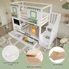 Łóżko piętrowe Abrihome 90 x 200 cm z drabinką i schowkiem, Podgląd zdjęcia produktu 6
