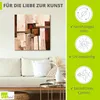 ARTland Leinwandbild Rote und braune Vierecke II Größe: Produktbild-Vorschau 2